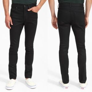 Everlane Slim Fit Jeans Stretch Mid Rise Dark Wash Black Sz 30